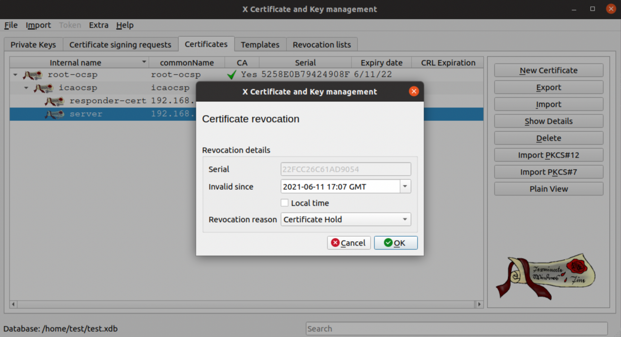 Openssl and X 509 Certificate Revocation (OCSP) Rutwij Kulkarni